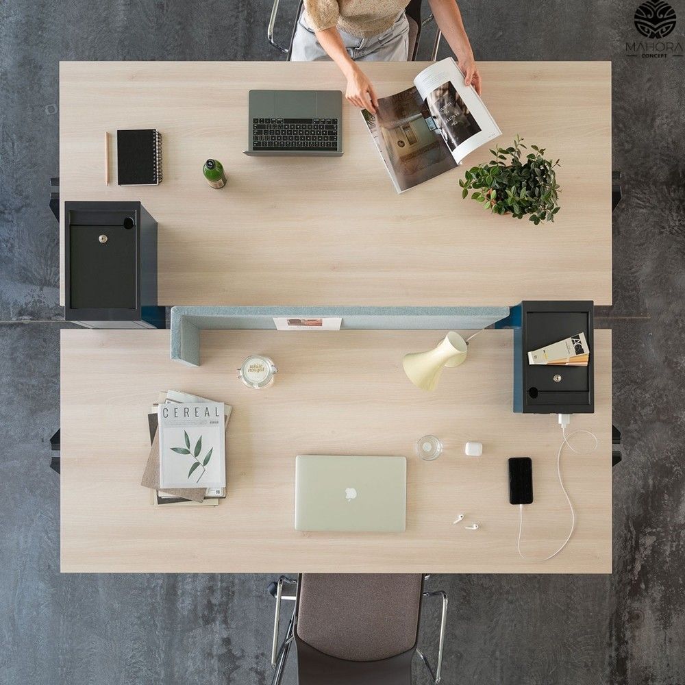 Yuno Office - Bureau open space design - Mahora - Plateau mélaminé - Création Andreas Krob_2