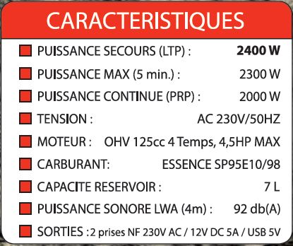 Mf2200i groupe électrogène portable - mecafer - puissance 2200 w_2