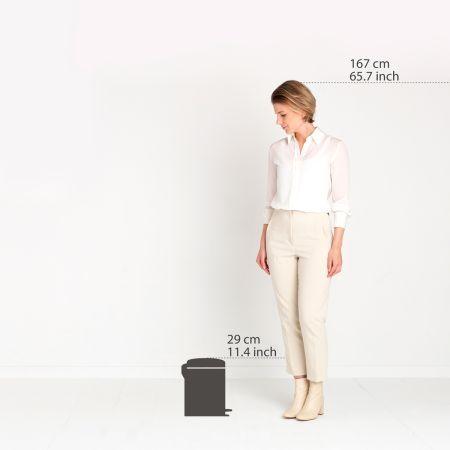 Poubelle à pédale newIcon Brabantia - 5 litres - White - XS volume, couvercle soft-close, pédale légère_2