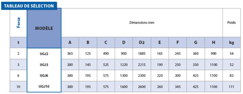 Crics hydrauliques à roulettes UGJ - Euro Press - 2 à 10 tonnes - pompe main et pied, structure robuste_2