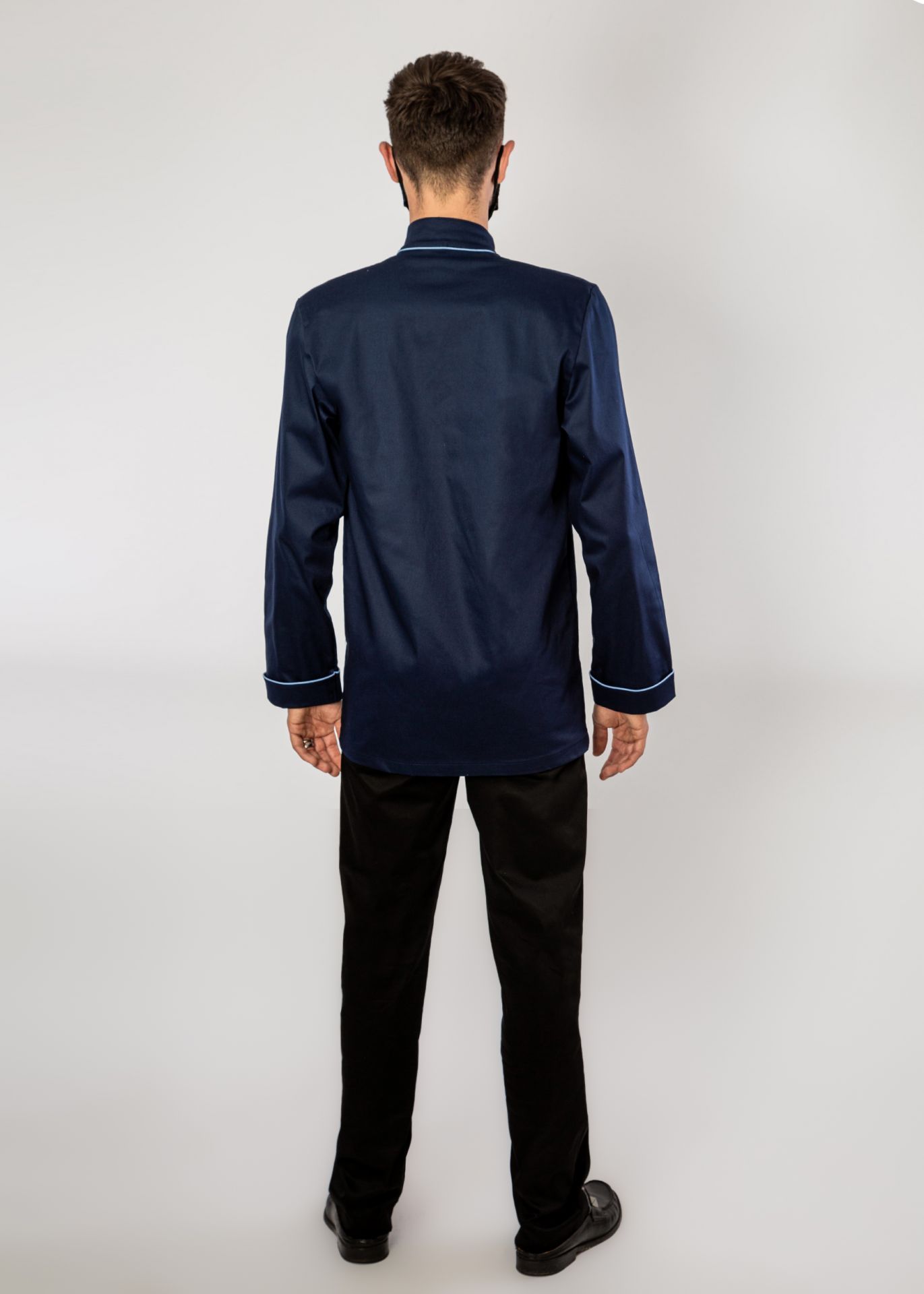 Veste de cuisine mixte - modèle Théoule - col mao - personnalisable - Made in France_2