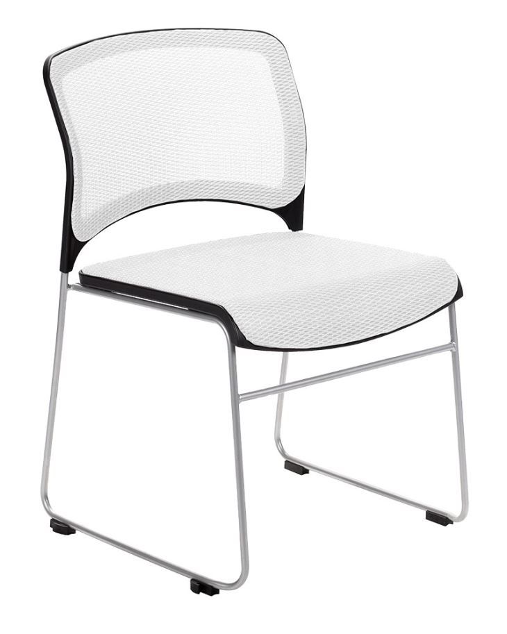 CH-S 1855 - Chaises empilables en maille - Dimensions : L 520 x P 560 x H 830 mm - Idéales pour conférences et espaces publics_2
