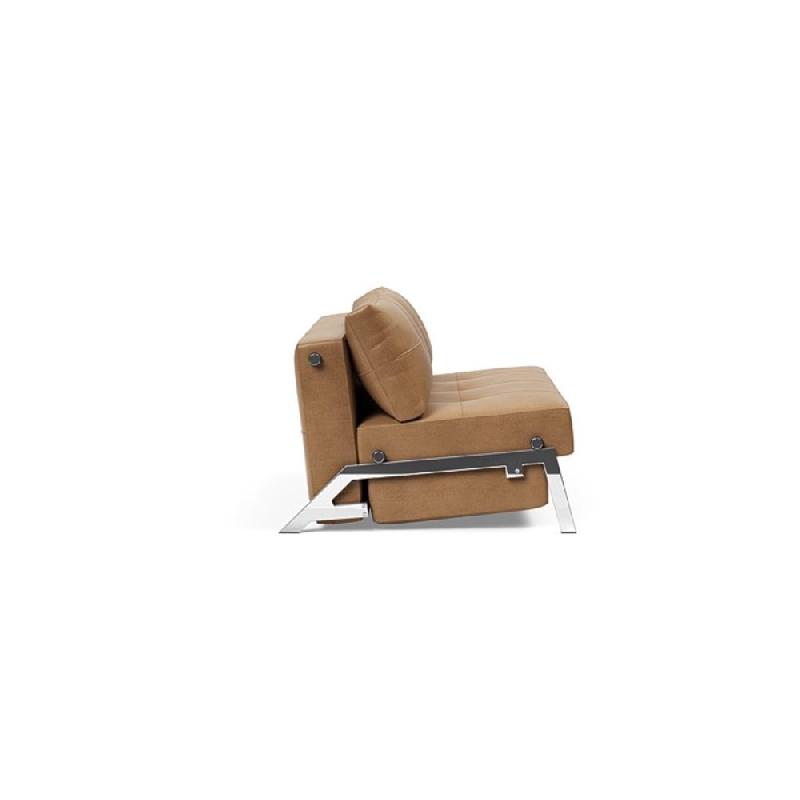 Canapé design convertible Cubed 02 Chrome - Innovation Living - 200x140 cm - Coloris Faunal Brown_2