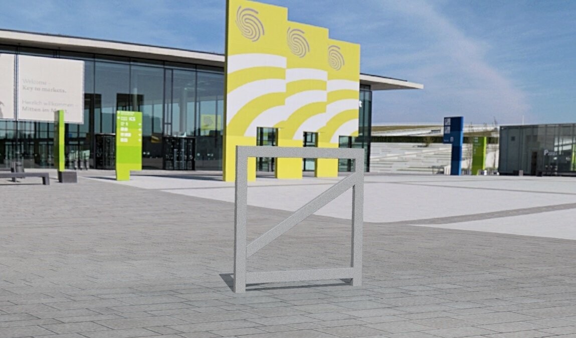 Barrière pour collectivité en acier inoxydable - Référence BTB100 - Hauteur 1000 mm - Longueur 1000 mm_2