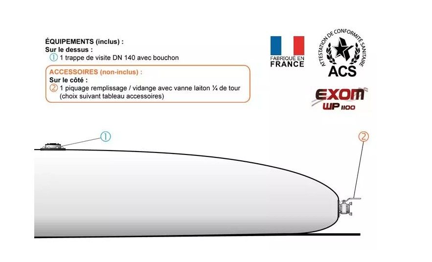 Citerne souple eau potable 15m³ - NEATFX - Toile EXOM ACS - Compacte et pliable_2