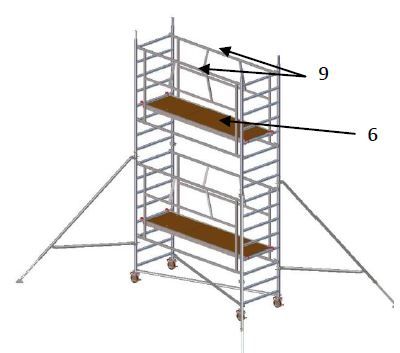Échafaudage roulant jupiter 870 - fortal sa - charge d’exploitation 200 kg / m²_2