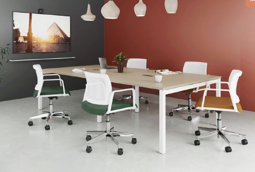 Chaise haut de gamme avec hauteur d'assise réglable - dossier résille ou tissu - très confortable - 3 modèles disponibles - SWANY_2