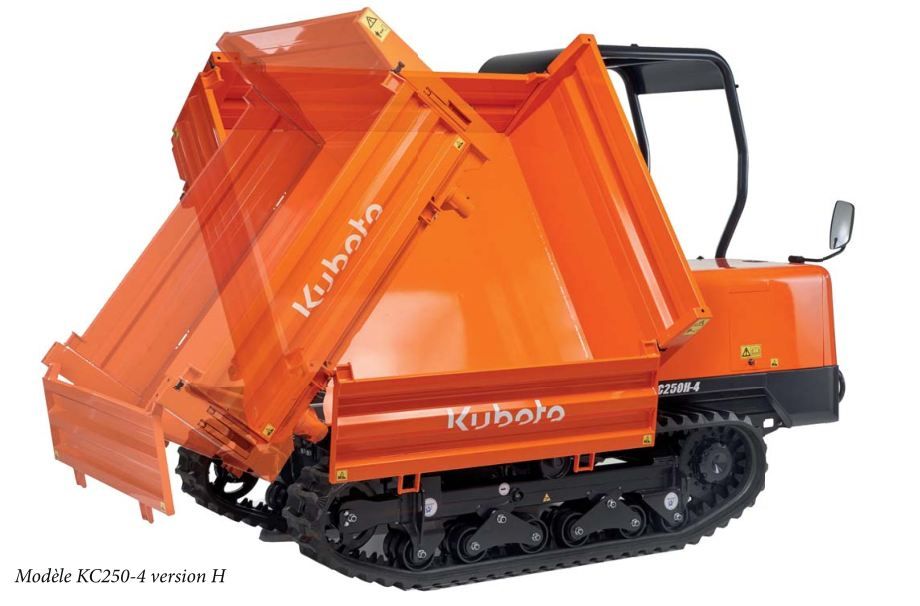 Mini-dumper Kubota KC250H-4 - 2500 kg - Benne trilatérale et moteur diesel 45.5CV_2