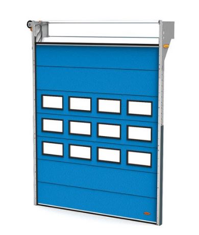 Porte sectionnelle idéale pour locaux industriels avec peu de retour