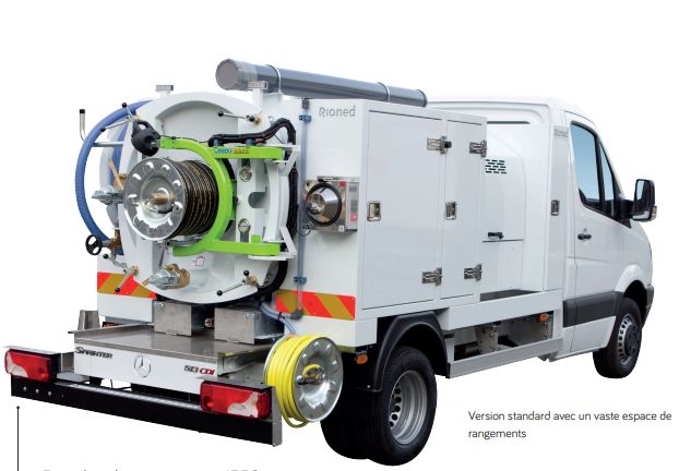 Unicom - Hydrocureur Rioned - Réservoir d'eau 1.500 litres avec moteur puissant et enrouleur pivotant 135°_2