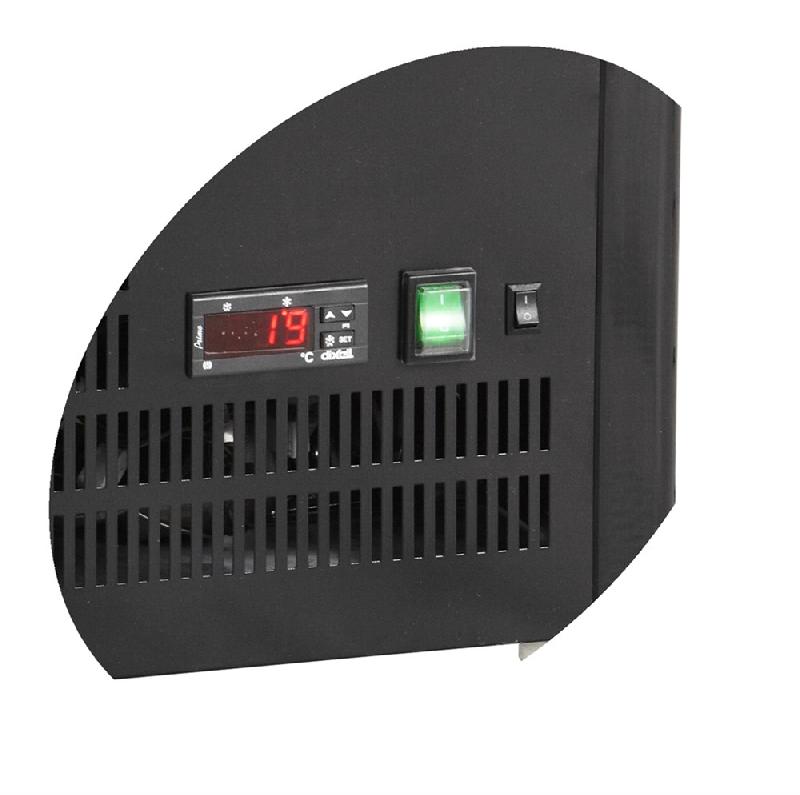 Vitrine panoramique réfrigérée positive  noire 58 litres | Tefcold - UPD60-BLACK_2