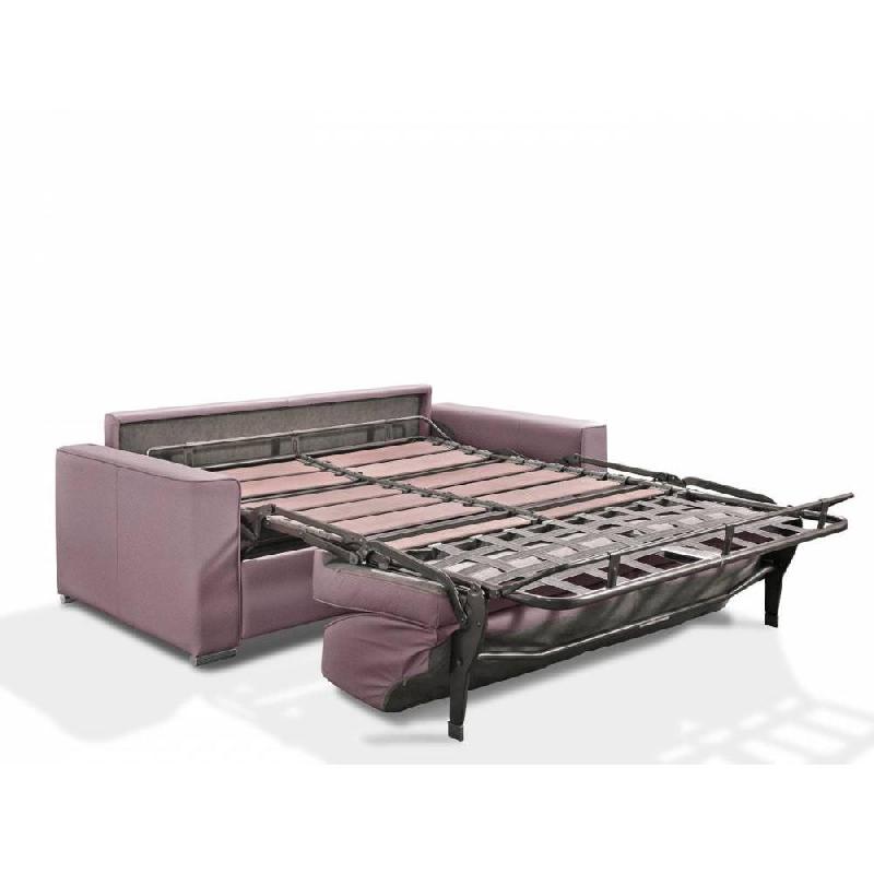 Canapé convertible express premium 160 cm - Sommier à lattes Renatonisi - Matelas Bultex - Velours vieux rose_2