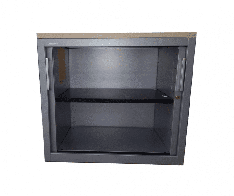 Crédence Steelcase d'occasion - Gris - Hauteur 0.73m, Largeur 0.80m, Profondeur 0.45m - Rangement dossiers_2