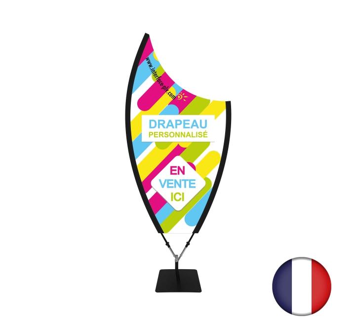 Drapeau publicitaire oriflamme - Différentes formes et hauteurs - Metiers IF011_2