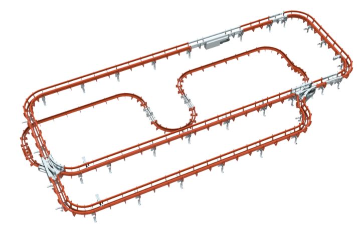 F2 Power & Free - Convoyeur au sol Wide Track pour charges jusqu'à 500 kg - Système pour traitement de surface_2