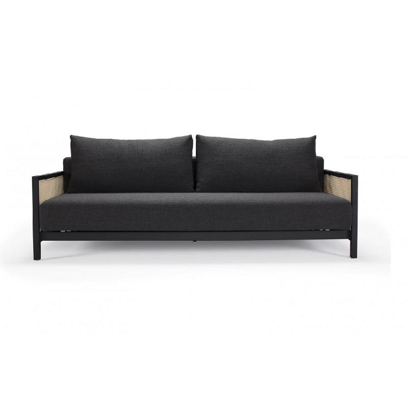 Canapé design Art Déco convertible Narvi - Innovation Living - lit 200x140 cm - tissu Kenya dark grey_2