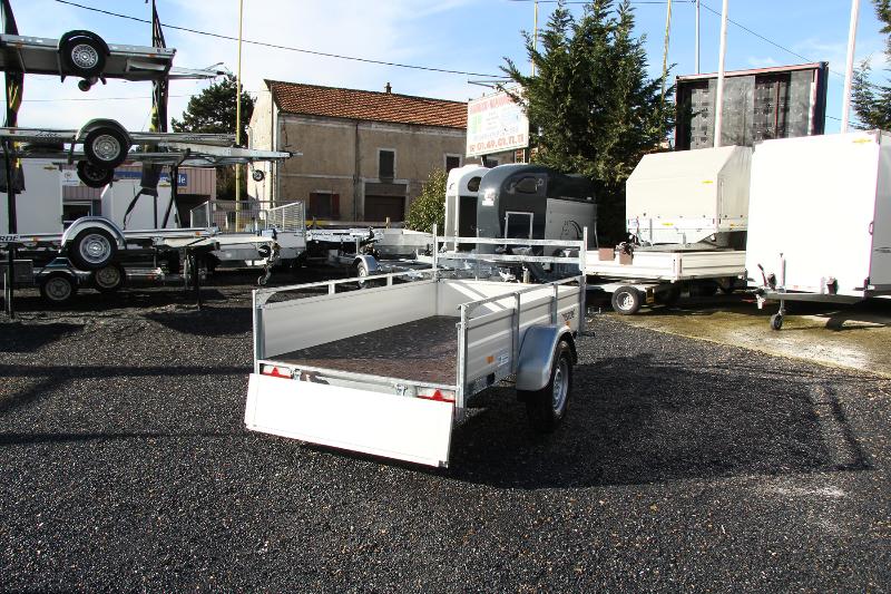 Remorque utilitaire avec frein à ridelles aluminium de fabrication française - erde expert - xt 250 f_2