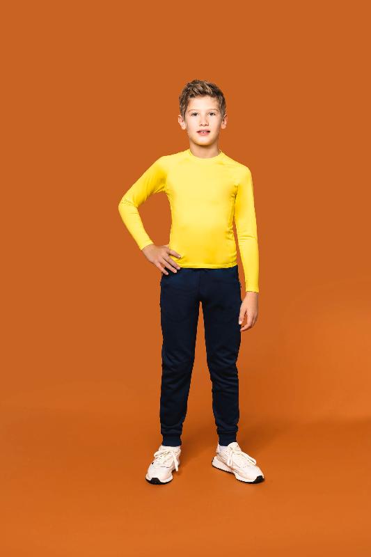 T-shirt double peau sport manches longues enfant - PROACT - Réf : PA006 - 88% polyester / 12% élasthanne - Tailles 6/8 à 12/14 ans_2