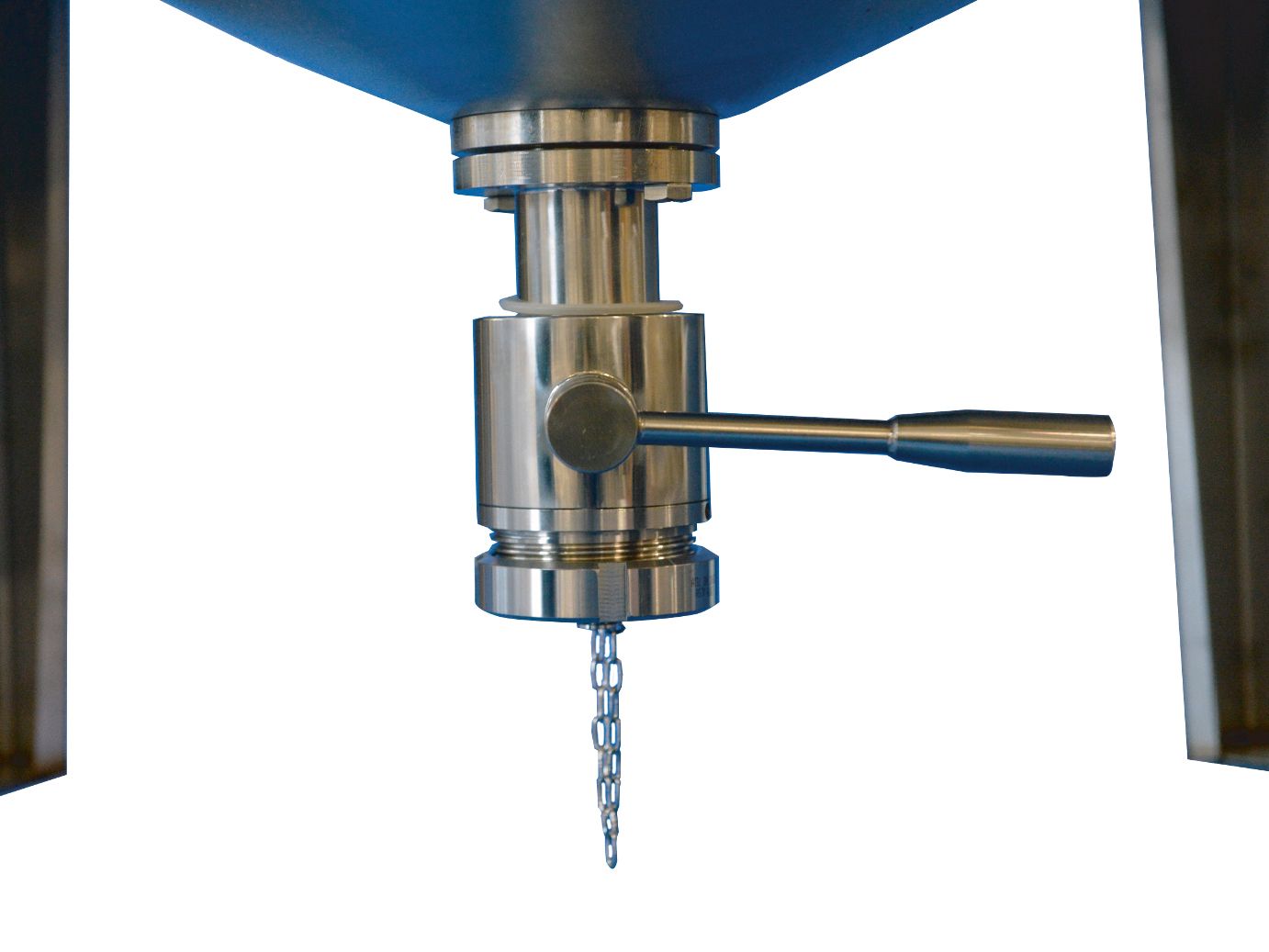 Minitank MTFcm - Réservoir de stockage industriel Incon - Fond conique 30° avec cuve mélangeur et vanne de vidange_2