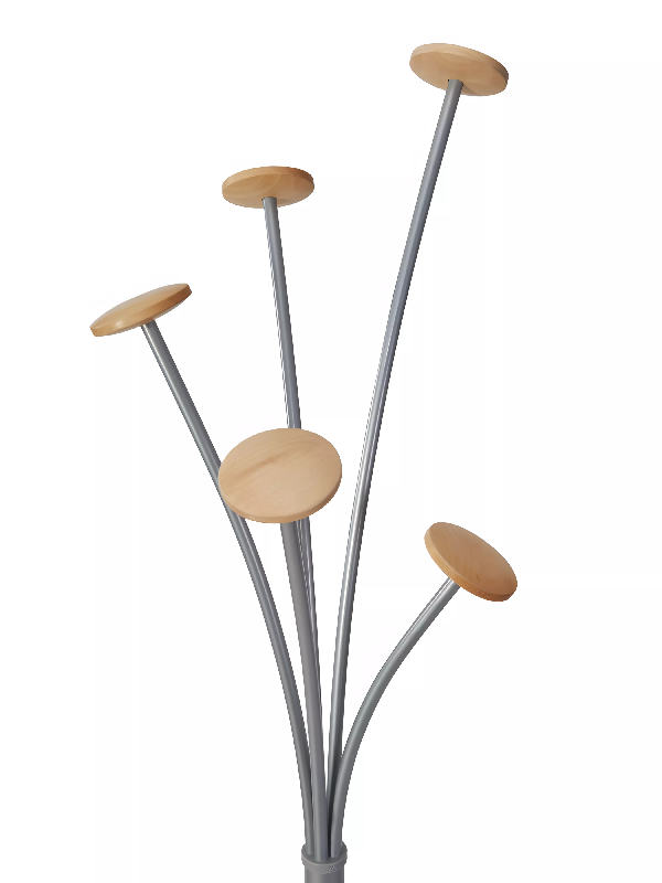 Porte manteau design gris clair & bois clair FESTY_2