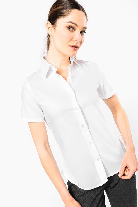 Chemise de travail manches courtes femme sans repassage - Réf : K540 - Marque Kariban - 100% coton micro sergé_2