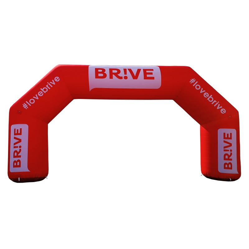 Arche gonflable ventilée publicitaire personnalisable - Forme polygolane - Taille standard intérieure 5,4x2,7xØ1,3m_2