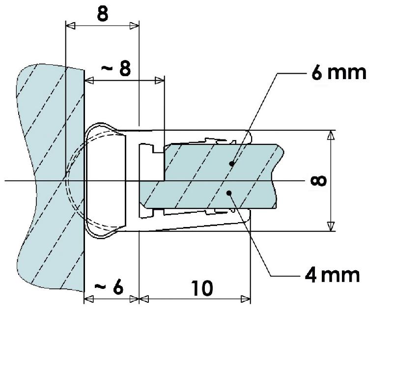 Joint d'étanchéité tubulaire - 100 cm - pour bas de porte ou pare-baignoire - pour verre de 4 et 6 mm d'épaisseur - Clipsable_2