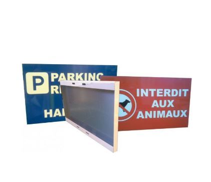 Pa0131 - Panneau d'enseigne alu plié pour poteaux - Sigma Signalisation - Ht 300mm x Lg 600mm_2