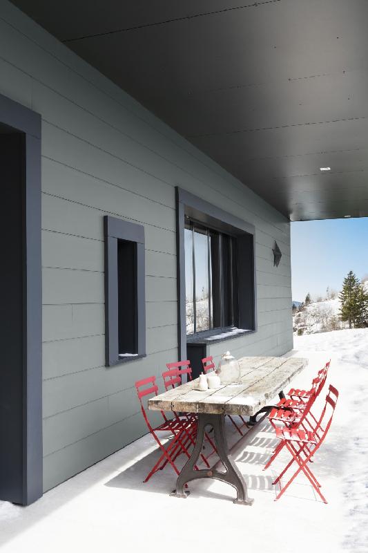 Peinture bois extérieur Climats Extrêmes® V33 - gris galet satiné RAL 7045 - 0.5 L, glycéro, protection durable_2