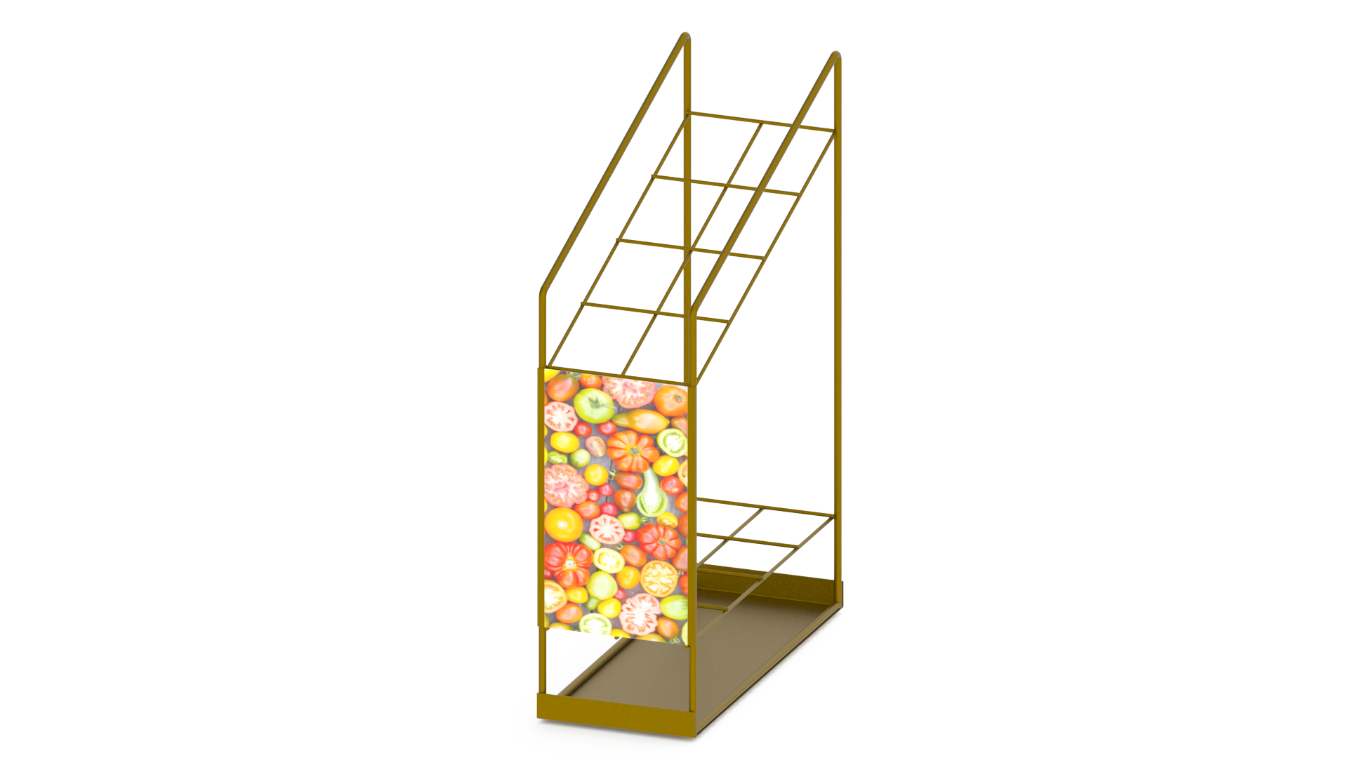 Présentoir mobile en métal - 8 emplacements pour tubes, tiges, tuteurs et barres_2