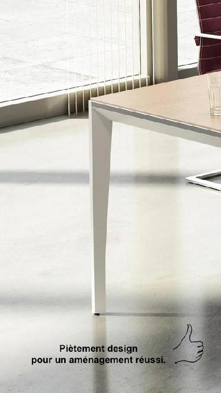 Bureau bench 2 personnes X5 - Officity. - 100, Blanc, Gris_2