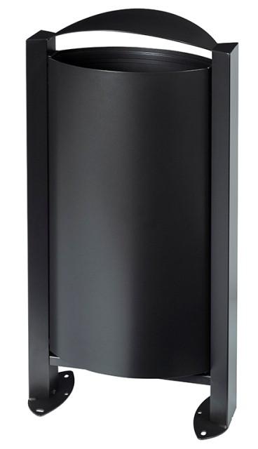 Corbeille sur pied Arkéa 60 L - avec ou sans cendrier 3L - Acier traité anticorrosion - Fabrication française_2