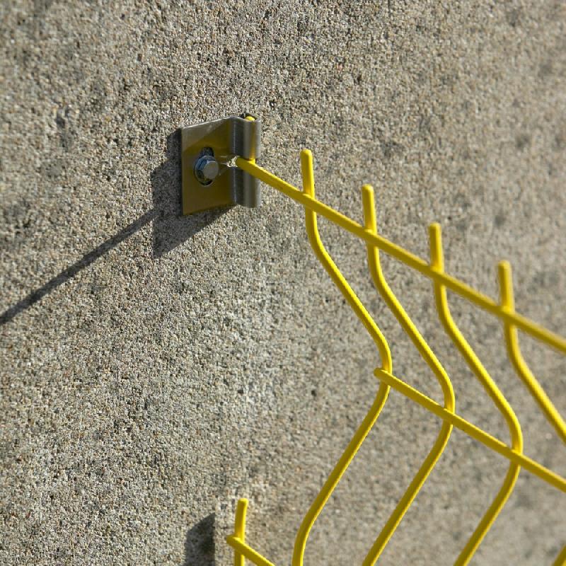 Lot de 4 attaches murales à fixer axor gris inox, h.2 x l.12 x p.9 cm_2