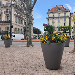 Pot rond sans rebord - URBAN VASE - Polyéthylène recyclable, 21 coloris, différentes dimensions disponibles_2