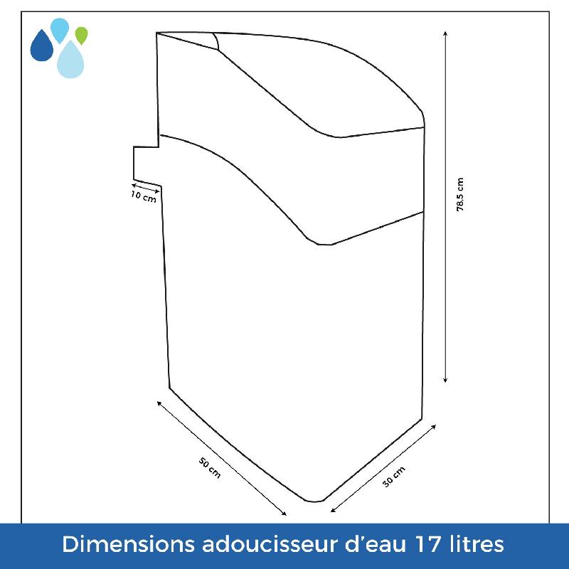 Adoucisseur d'eau sans électricité kube 17l - 2 à 4 personnes vanne volumétrique mécanique_2