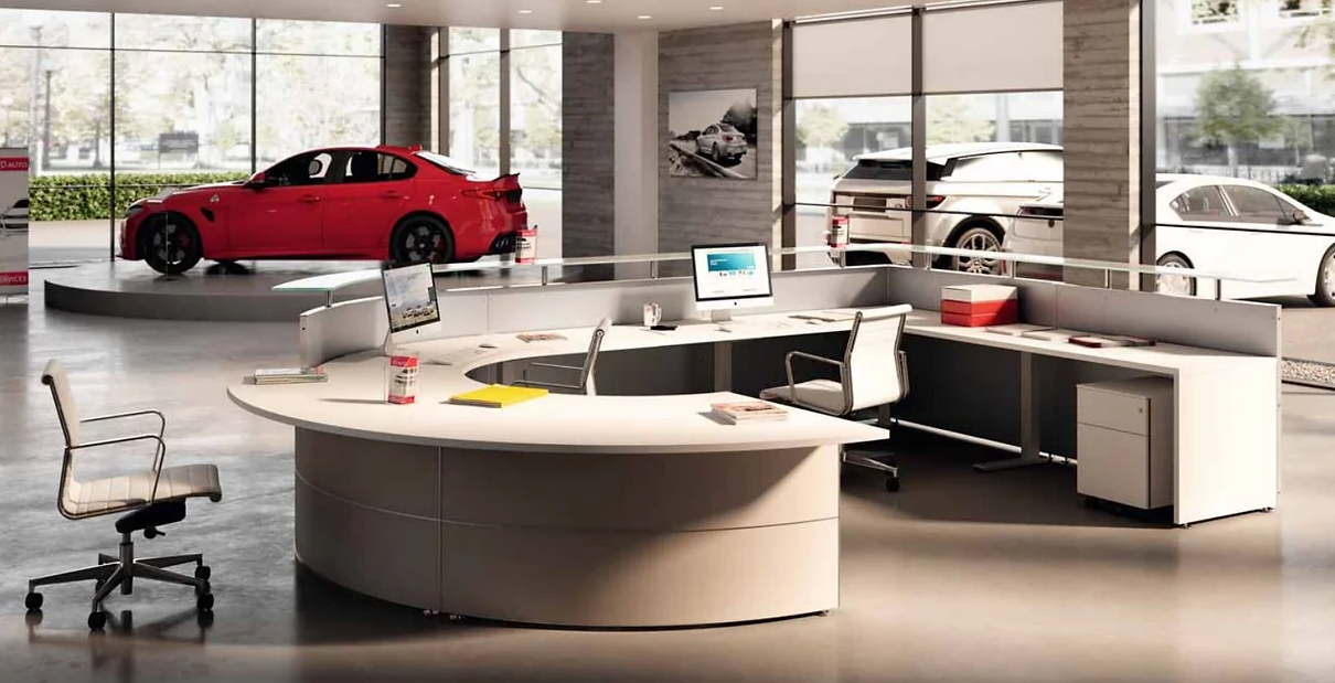 Banque d'accueil classique et fonctionnelle pour espaces professionnels_2