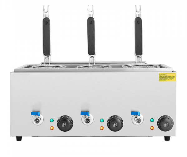 Cuiseur à pâtes avec 6 paniers + 3 robinets de vidange_2