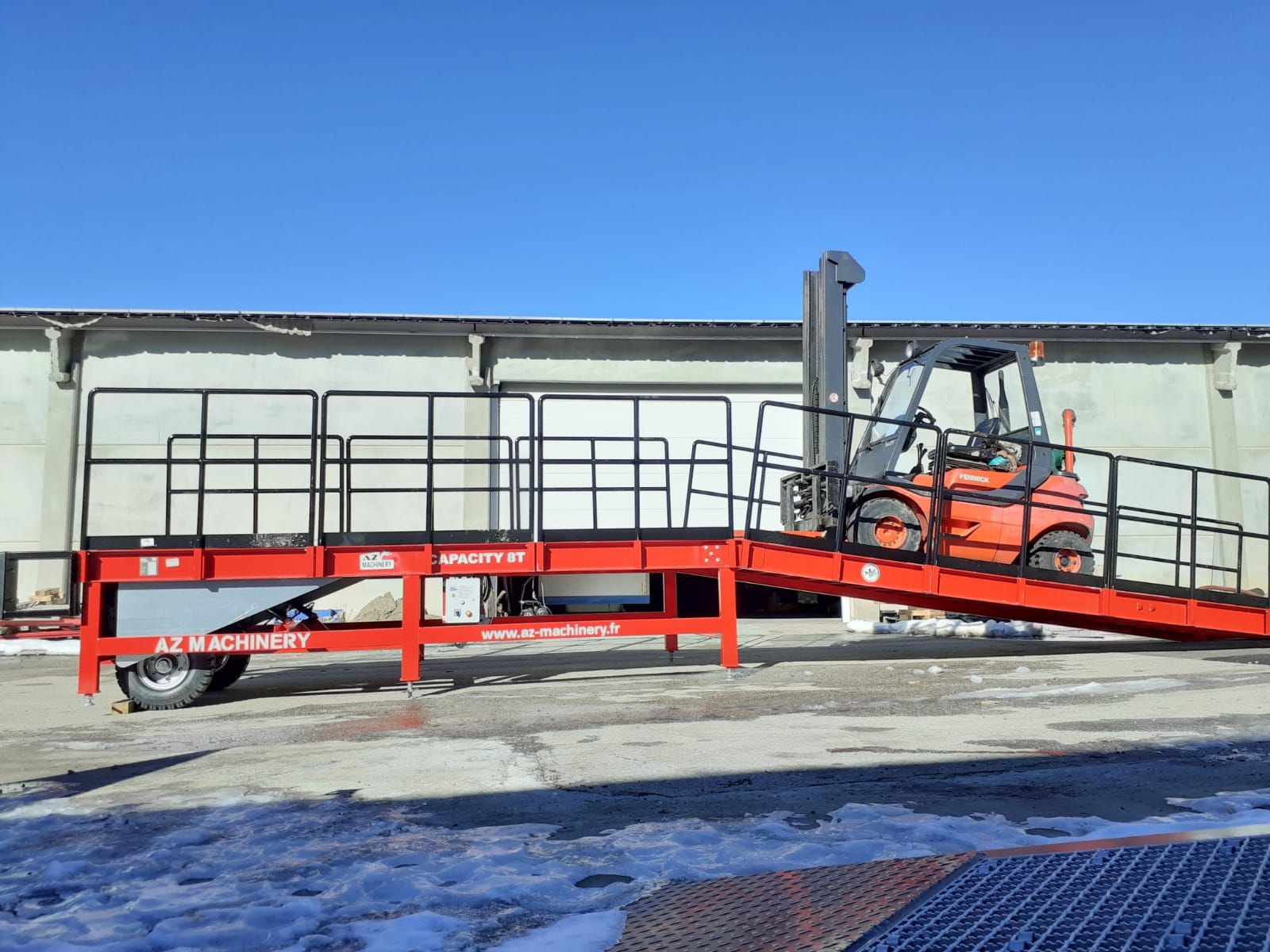 Rampe de quai mobile AZ RAMP FORMATION 2020 - Spécialement conçue pour centres de formation cariste, CACES RECO R.489 et ED6059_2