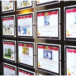 Signalétique sur câble à LED - Module porte-affiche A4 - Kit de 5 formats A4 verticaux - Réf CT7011_2