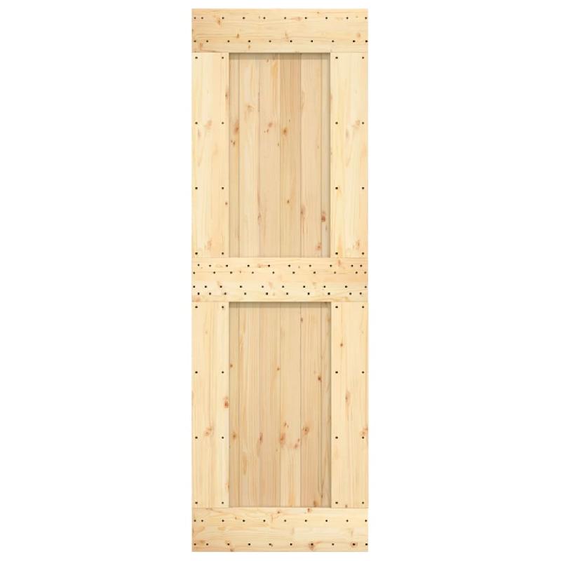 Vidaxl porte coulissante et kit de quincaillerie 70x210 cm pin massif 3203165_2