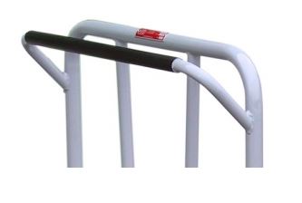 Chariot plateforme à 2 dossiers - capacité 600 kg - roues anti-acide et non marquantes_2