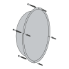 Miroir de sécurité hémisphérique demi-sphère mural - vision 180° - optique incassable Polymir®_2