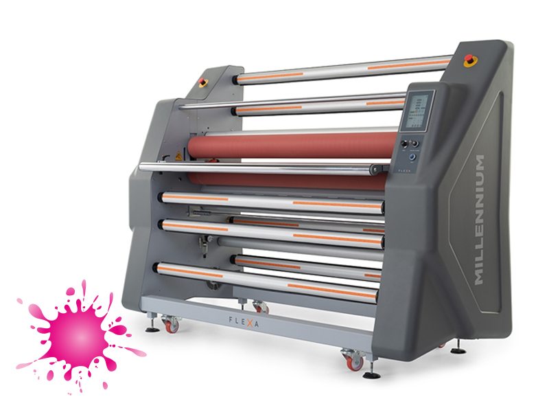 Laminateur à double rouleau chauffant Flexa Millenium - plastification, encapsulage, adhésivage, pose de tape et contrecollage sur supports rigides_2