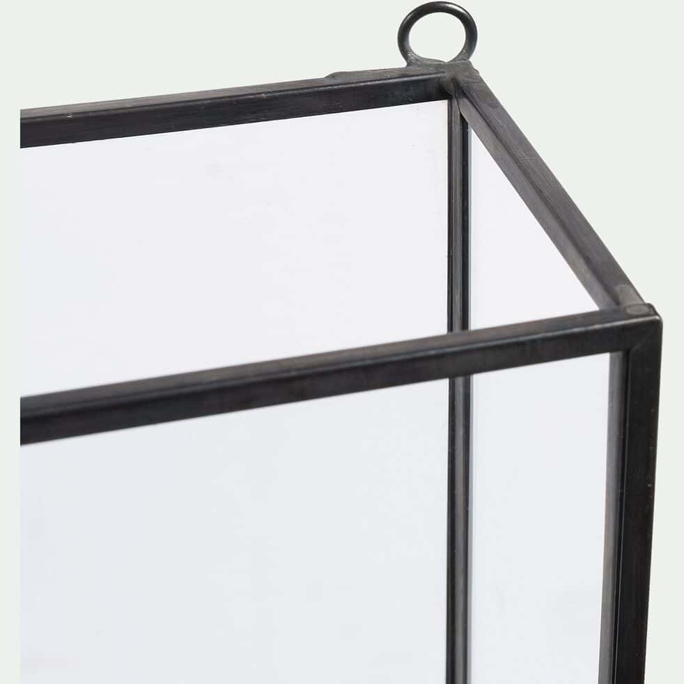 26967400 - vitrine murale en verre et métal - noir - alinea - bibio - l30xl7xh24 cm_2