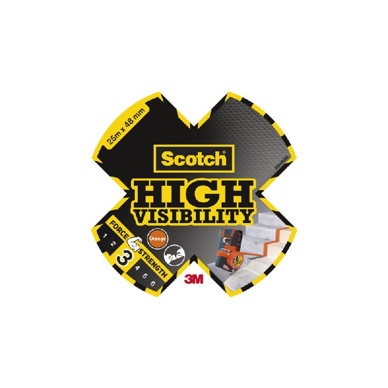 Adhésif de réparation SCOTCH - haute visibilité orange - 25 m x 48 mm - multi-usage, intérieur/extérieur_2