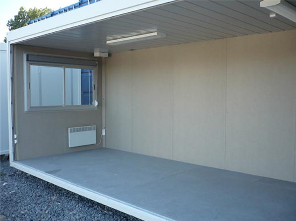 Bungalow de chantier / modulaire / ossature en acier galvanisé / parois en panneau sandwich / isolé / 6.036 x 2.436 x 2.75 m_1