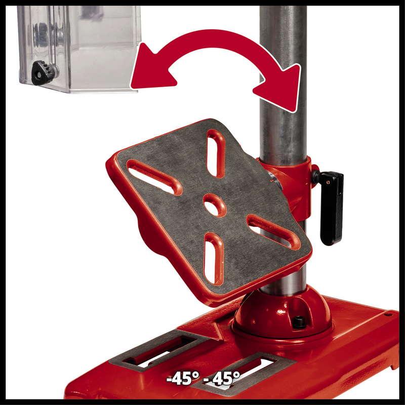 Perceuse à colonne TE-BD 550 E - 450W - Table de perçage inclinable - Réglage continu de la vitesse_2