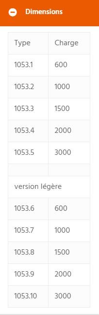 1053 Lève-palette Eichinger - charge 600 à 3000 kg - longueur des fourches 1 m - écartement réglable de 450 à 950 mm_2