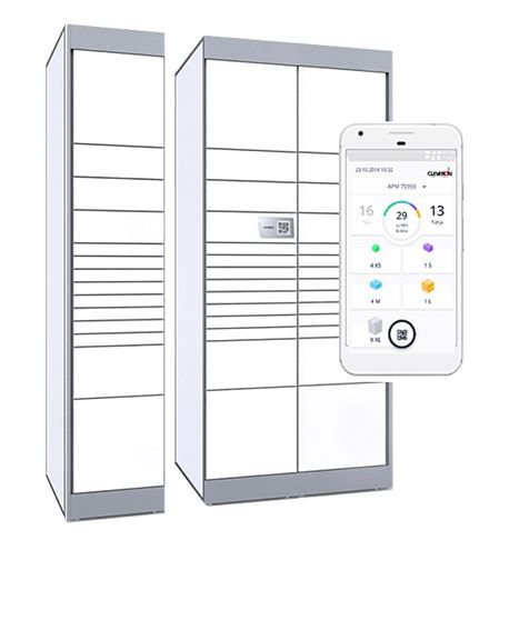 Cleveron 301 - Casiers à colis intelligents contrôlés par smartphone - Prise en charge de 1 à 100 colis par jour_2