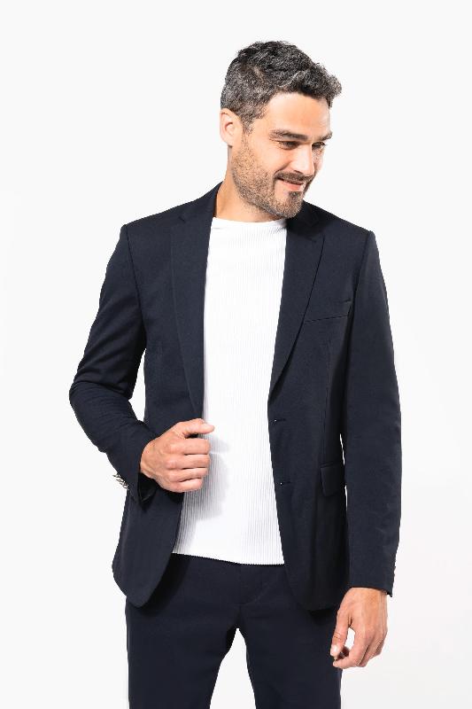 Blazer homme Kariban - Réf: K6134 - Navy - 64% polyester, 34% viscose, 2% élasthanne - Doublure taffetas polyester_2